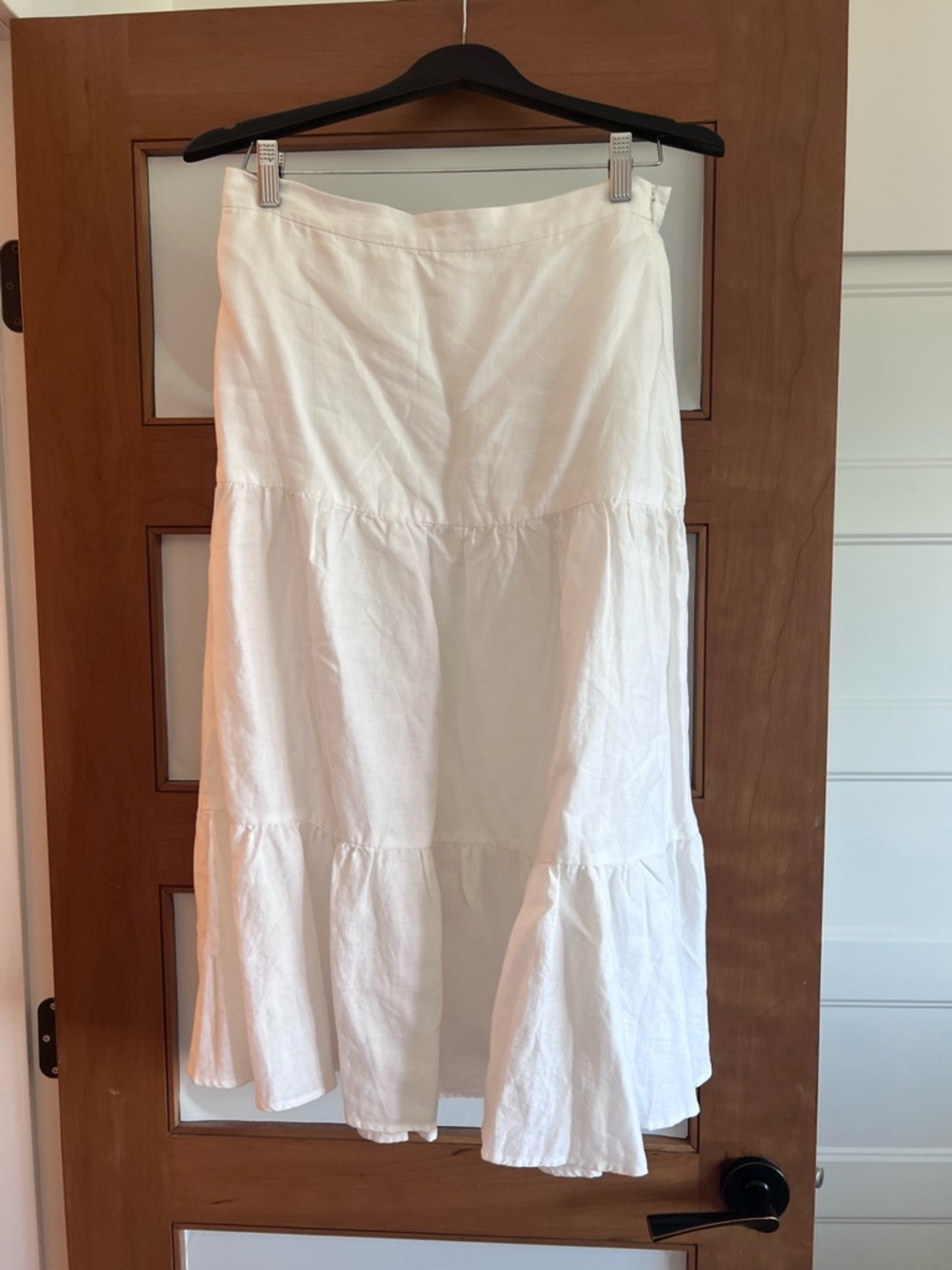 Wilfred White Tiered Midi Skirt